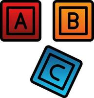 ABC Block  Vector Icon Design