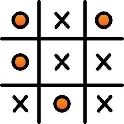 Tic tac toe game screen Royalty Free Vector Image