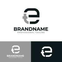 Letter ET or TE Monogram Logo, suitable for any business with ET or TE initials vector