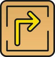 Turn Right Vector Icon Design