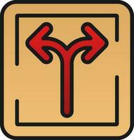 Two Way Vector Icon Design