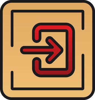 Log In Vector Icon Design