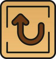 U Turn Vector Icon Design