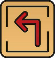 Turn Left Vector Icon Design