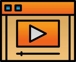 Video stream Vector Icon Design
