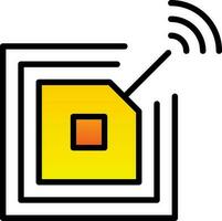 Rfid chip Vector Icon Design