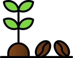 Coffee Plant Vector Icon Design