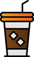 Cold Coffee Vector Icon Design