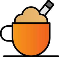 diseño de icono de vector de capuchino