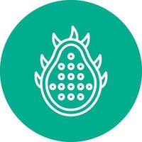 Dragon Fruit Vector Icon Design