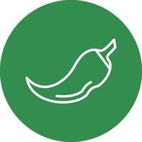 Green Chili Vector Icon Design