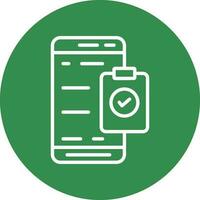 Mobile Check List  Vector Icon Design