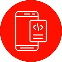Mobile Coding  Vector Icon Design