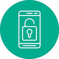 Mobile Unlock  Vector Icon Design