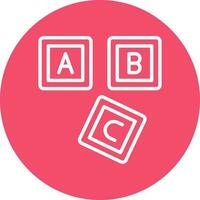 ABC Block  Vector Icon Design