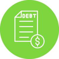 Debt Vector Icon Design