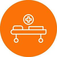 Medical Bed Vector Icon Design