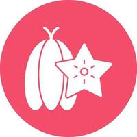 Fruta estrella vector icono diseño