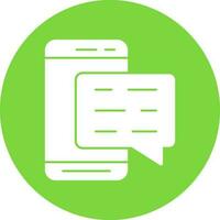 Mobile Chat  Vector Icon Design