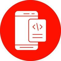 Mobile Coding  Vector Icon Design