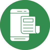 Mobile Newspaper  Vector Icon Design