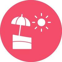 Sun Umbrella  Vector Icon Design