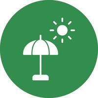 Sun Umbrella  Vector Icon Design