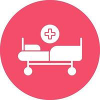 Medical Bed Vector Icon Design