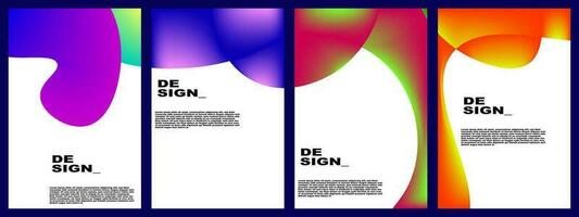 abstract gradient background set for banner, poster, design, template, flyer, brochure, website, etc vector