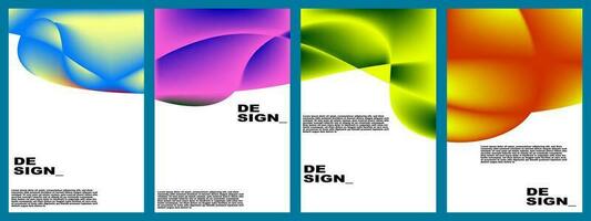 abstract gradient background set for banner, poster, design, template, flyer, brochure, website, etc vector