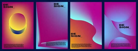 abstract gradient background set for banner, poster, design, template, flyer, brochure, website, etc vector