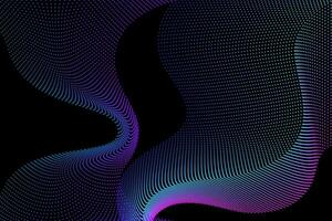 Abstract background from dots and lines intertwining, Fractal texture with gradient, cyber futuristic technology. Musical voice wave diaphragm vector