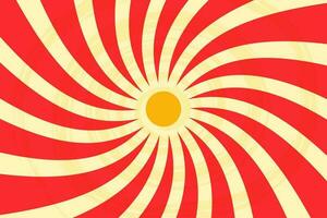 Retro background sun rays or spiral in the center, Candy pattern background, Vector illustration