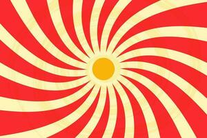 Retro background sun rays or spiral in the center, Candy pattern background, Vector illustration