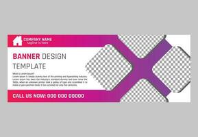 Banner template for web and print. Editable vector illustration