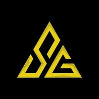 s y sol letra triángulo logo vector