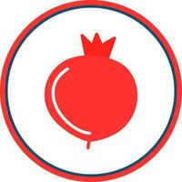 Pomegranate Vector Icon Design