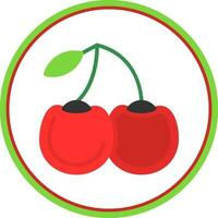 Cherries Vector Icon Design