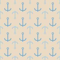 Seamless pattern with nautical anchors vector