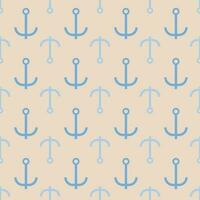 Seamless pattern with nautical anchors vector