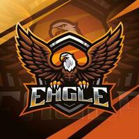 diseño de logotipo de mascota eagle esport vector