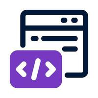 coding icon for your website, mobile, presentation, and logo design. vector