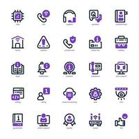 Tech Support Icon pack for your website design, logo, app, and user interface. Tech Support Icon mixed line and solid design. Vector graphics illustration and editable stroke.