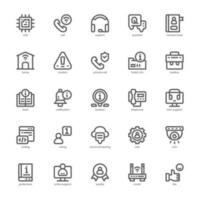 Tech Support Icon pack for your website design, logo, app, and user interface. Tech Support Icon outline design. Vector graphics illustration and editable stroke.