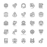 Tech Support Icon pack for your website design, logo, app, and user interface. Tech Support Icon outline design. Vector graphics illustration and editable stroke.