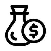 money bag icon for your website, mobile, presentation, and logo design. vector