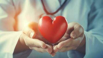 médico participación corazón, generado por ai foto