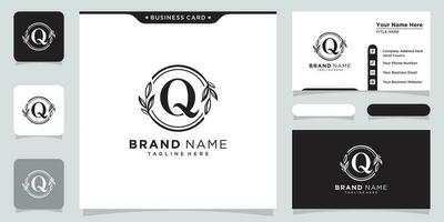 Luxury Initial Q Letter Logo Design Vector Template. Creative Q Letters Monogram and Alphabet icon illustration.