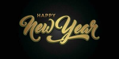 Happy new year one piece pure gold Royalty Free Vector Image