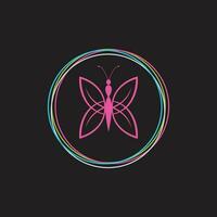 Silhouette of a butterfly vector icon